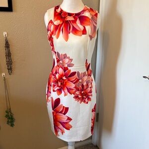 ❤️💗 VALENTINE WEEK SALE Floral Sleeveless sheath Pencil Dress size 4